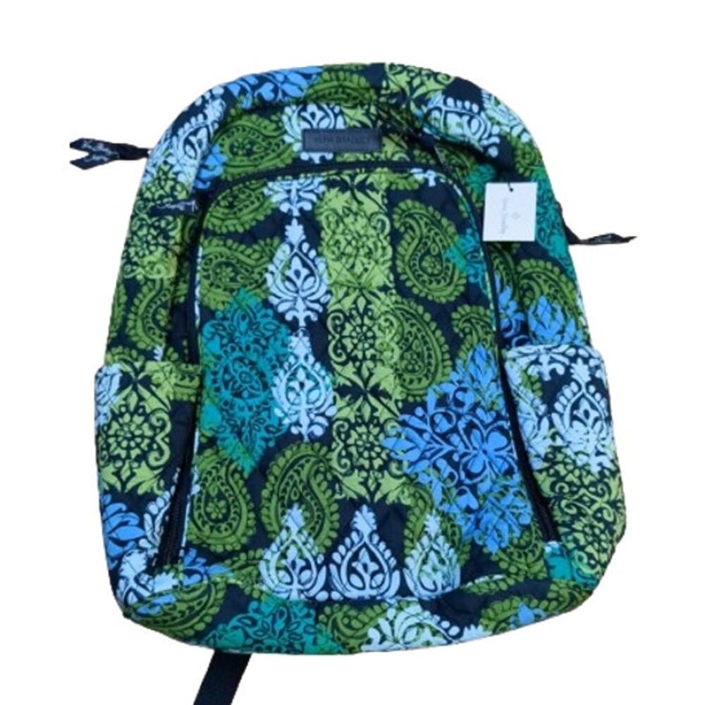 Vera Bradley Large Laptop Backpack-Caribbean Sea-One Size-NWT-M12